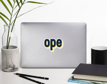 Ope Michigan Team Colors Sticker, Great Gift for Midwesterners