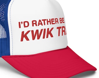 Id Rather Be at Kwik Trip Trucker Hat for Midwestern Drivers Residents Fans Gas Station Cap