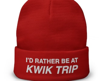 Kwik Trip Embroidered Beanie Hat: Midwestern Gift
