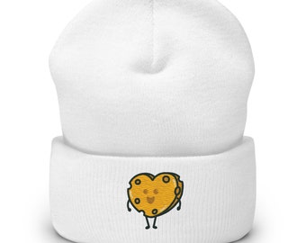 Pretty Cheesey Hat for Cheese Lovers, Wisconsinites, and Packers Fans - One Size Cuffed Beanie