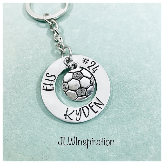 Custom soccer keychain