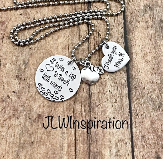 Custom teacher necklace