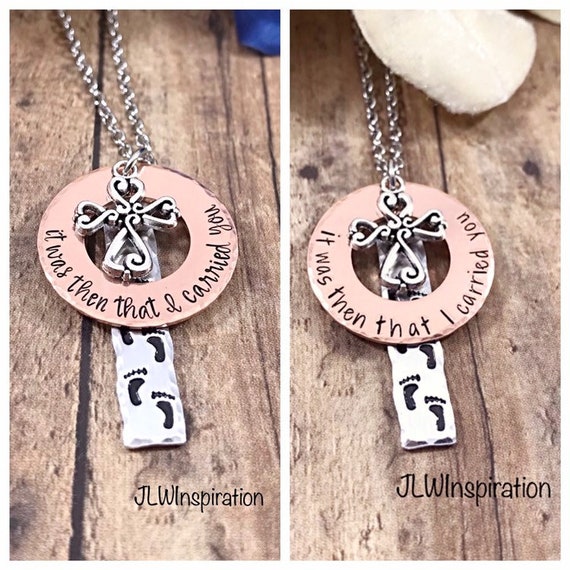 Footprints in the sand necklace