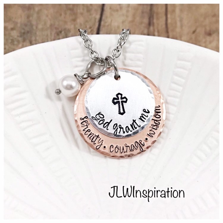 Serenity prayer necklace