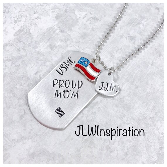 Personalized military proud family necklace
