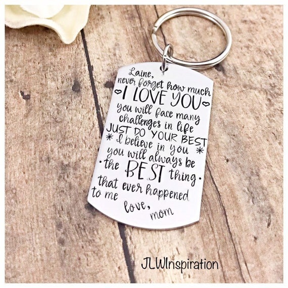 I love you, Just do your best, I believe in you keychain