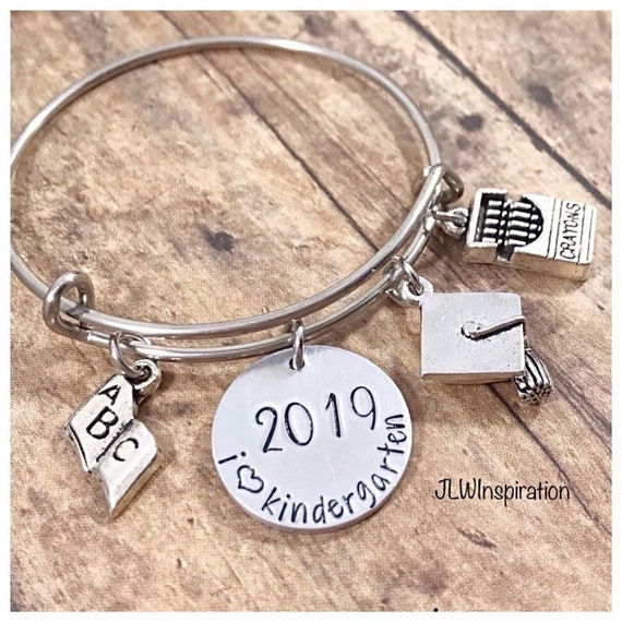 Kindergarten graduation little girls bangle bracelet