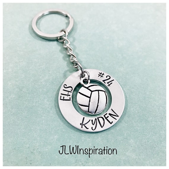 Custom volleyball keychain