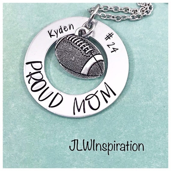 Custom football necklace