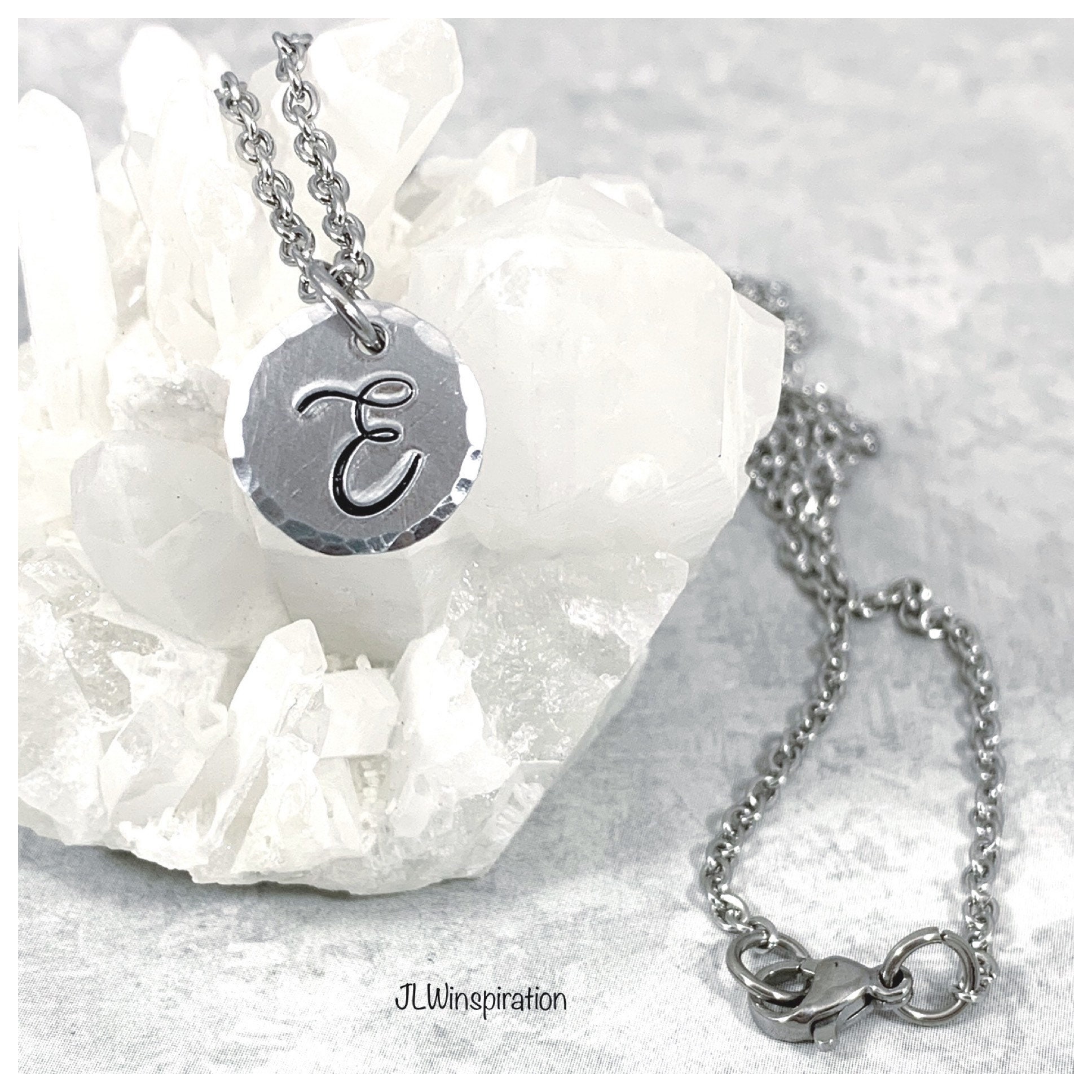 Sterling Silver Kids Initial Necklace with 1 Letter | Jewlr