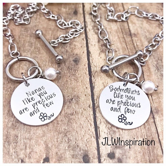 Godmother bracelet, precious and few, toggle clasp
