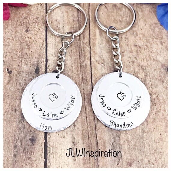 Personalized mother child keychain