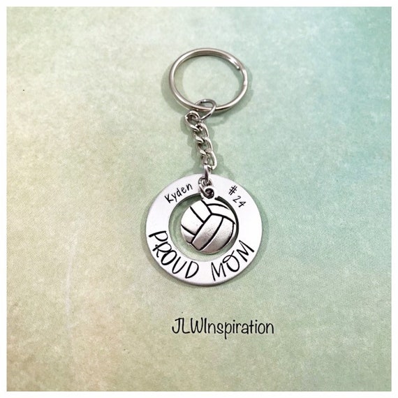 Custom volleyball keychain