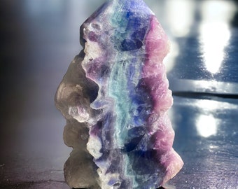 Fluorite Polished Standing Tower