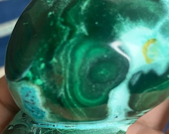 Polished Malachite and Chrysocolla from Mexico
