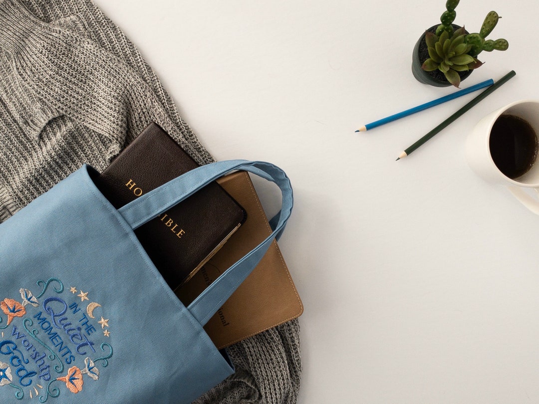 Quiet Moments Bible Tote Bag Bible Study Bag Bible Etsy