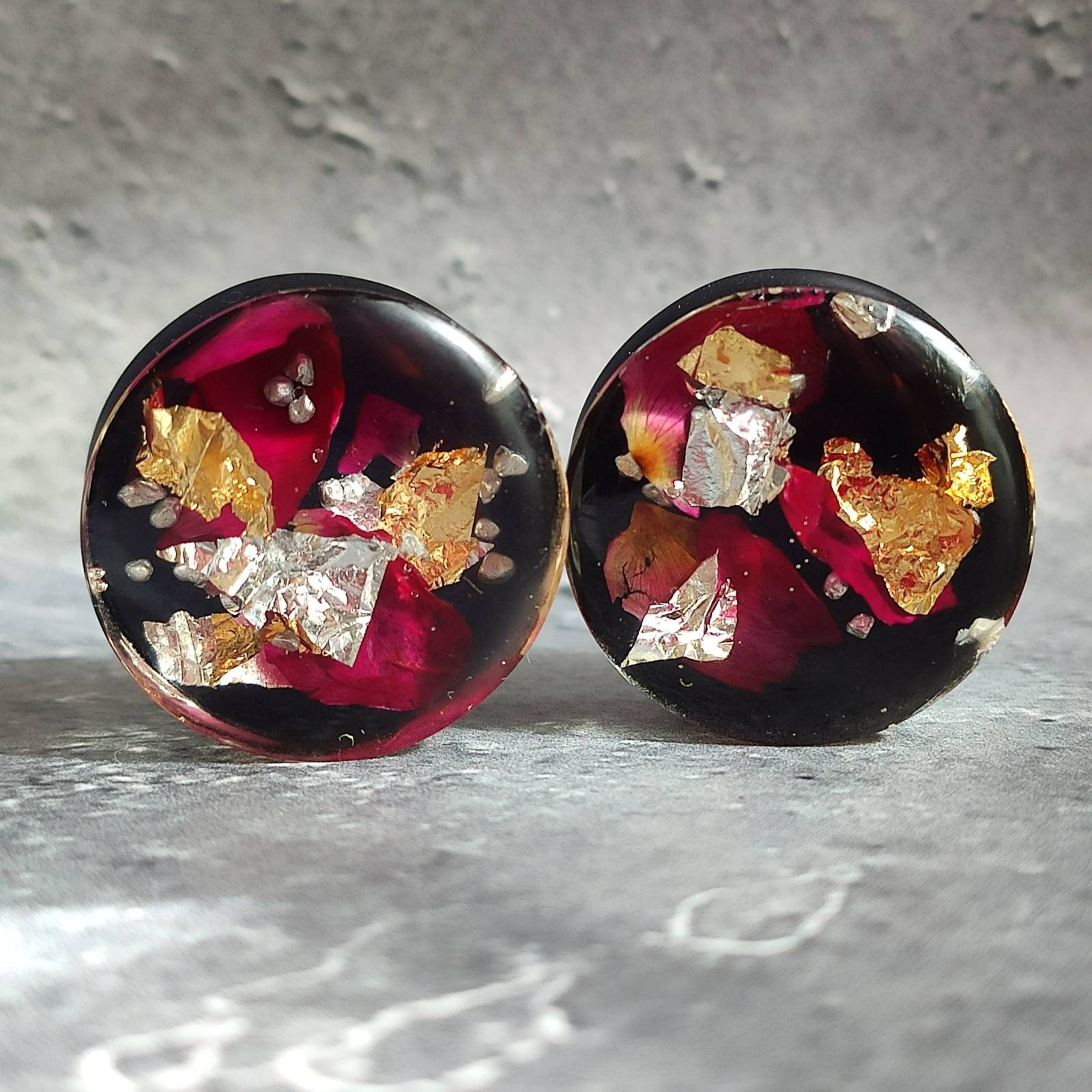Ear Plugs With Flower Rose Plug Gauge Ear Earring Gauge 6 Mm Etsy