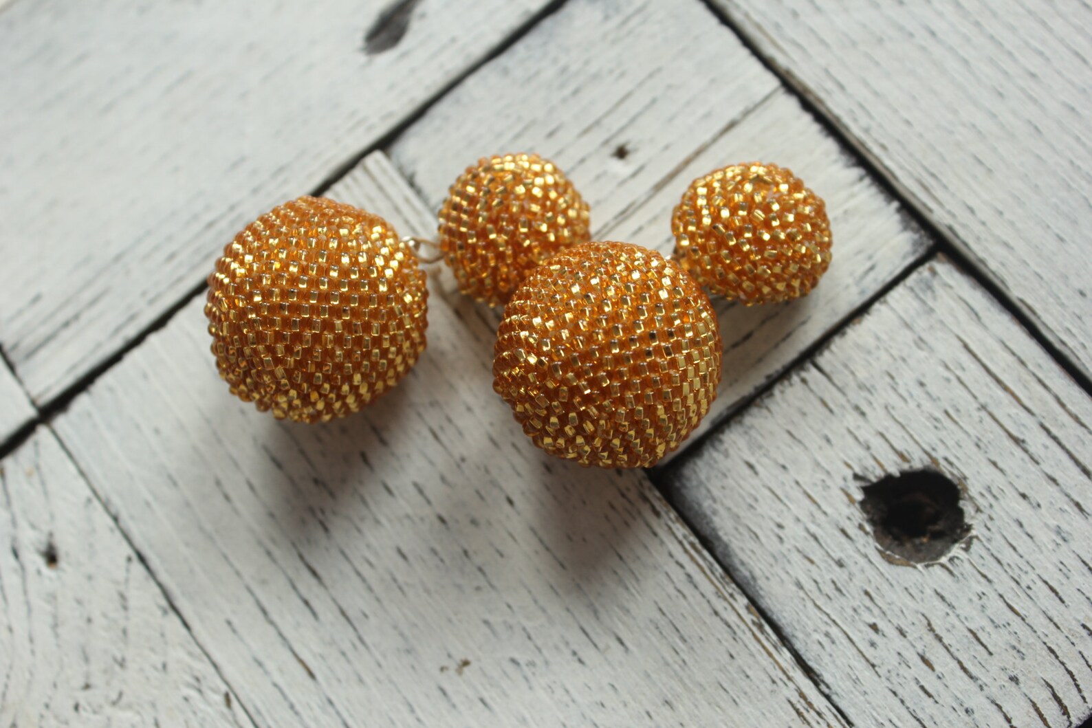 Gold button earrings for women Big clip on earrings large Etsy