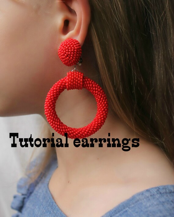 DIY Tutorial Earrings Bead Crochet Pattern Tutorial Seed Bead Etsy
