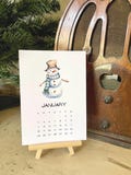 2026 Watercolor Desk Calendar: 5x7 Standing Calendar, Teacher Gift