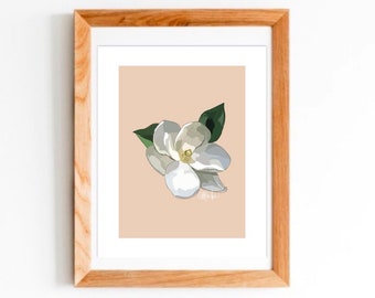 Hand Drawn Magnolia Art Print PRINT ONLY