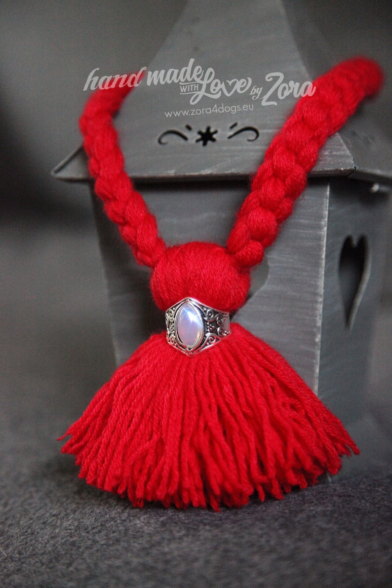 Russian Oberegs with opal for Black Russian Terriers pendant Talisman for dog Pet amulet. Dog charm necklace