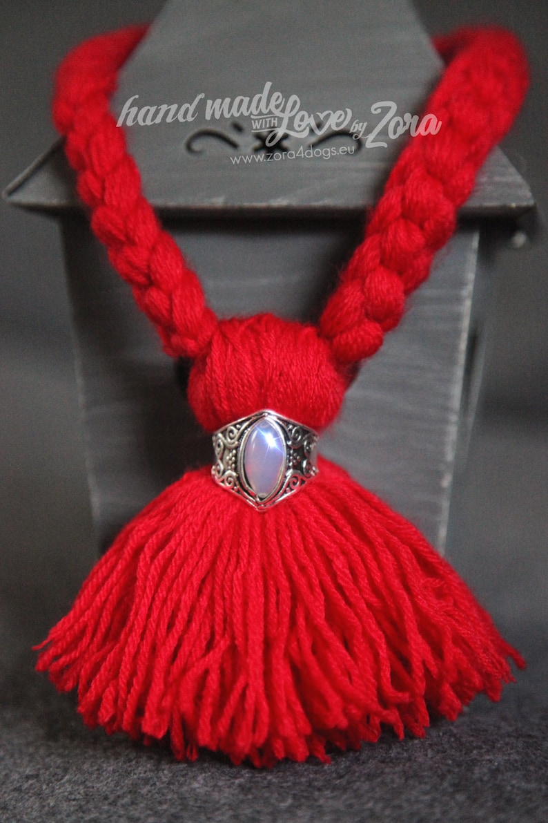 Russian Oberegs with opal for Black Russian Terriers pendant Talisman for dog Pet amulet. Dog charm necklace