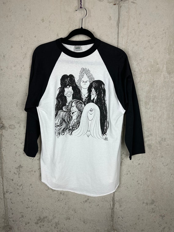 Buy VINTAGE 1970s AEROSMITH Band Tee Draw the Line Album Raglan  