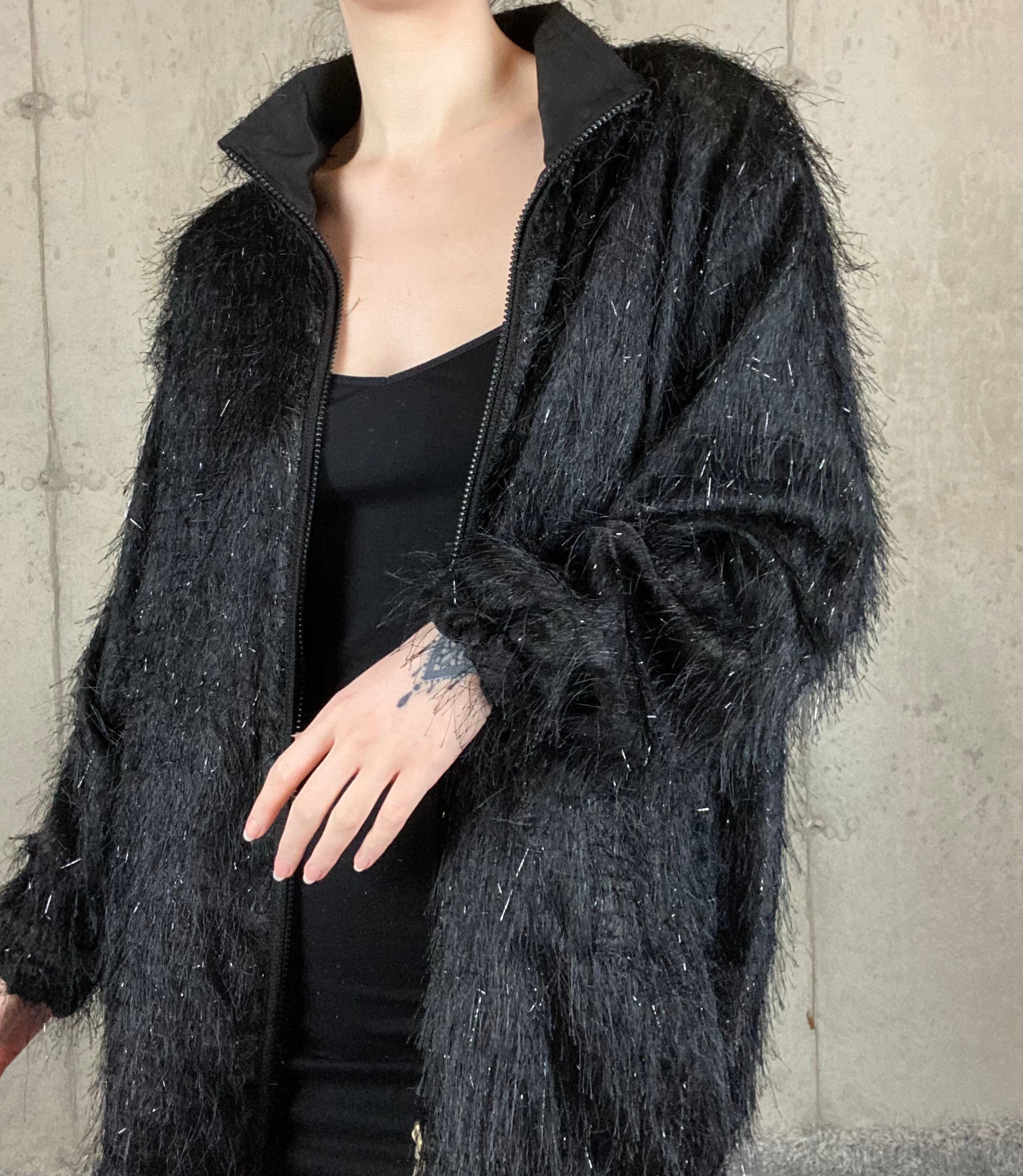 Shaggy Faux Fur Coat - Etsy Canada