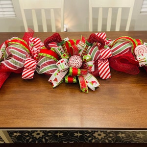 Christmas mailbox swag, Christmas garland, Christmas garland for mantle, Christmas centerpiece, Elf centerpiece