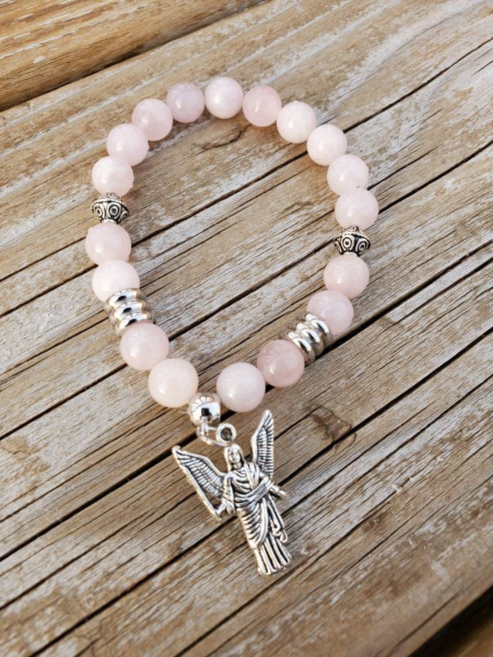 Bracelet Fille Avec Chat & Perles Arc-en-ciel – Bijou Ange Gardien – Ajustable 14-20 Cm – Cadeau Rentrée Scolaire