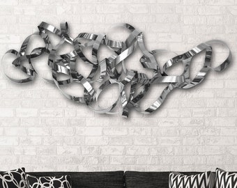 metal wall art- silver wall art-gold wall art-gold abstract-silver abstract-handmade wall art-minimalistic wall art-
