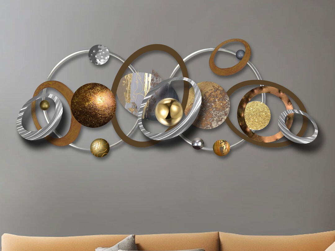 Gold Wall Hangingabstract Metal Wall Artmetal Wall Artwall Decor