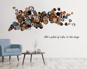 Metal wall art - large abstract wall art -Cluster