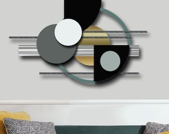 Abstract wall sculpture,Custom colour available-Handcrafted metal wall sculpture