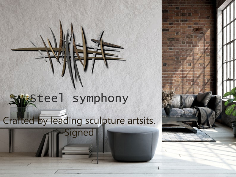 Unique Wall Artmetal Wall Sculptureluxury Wall Sculpture Etsy