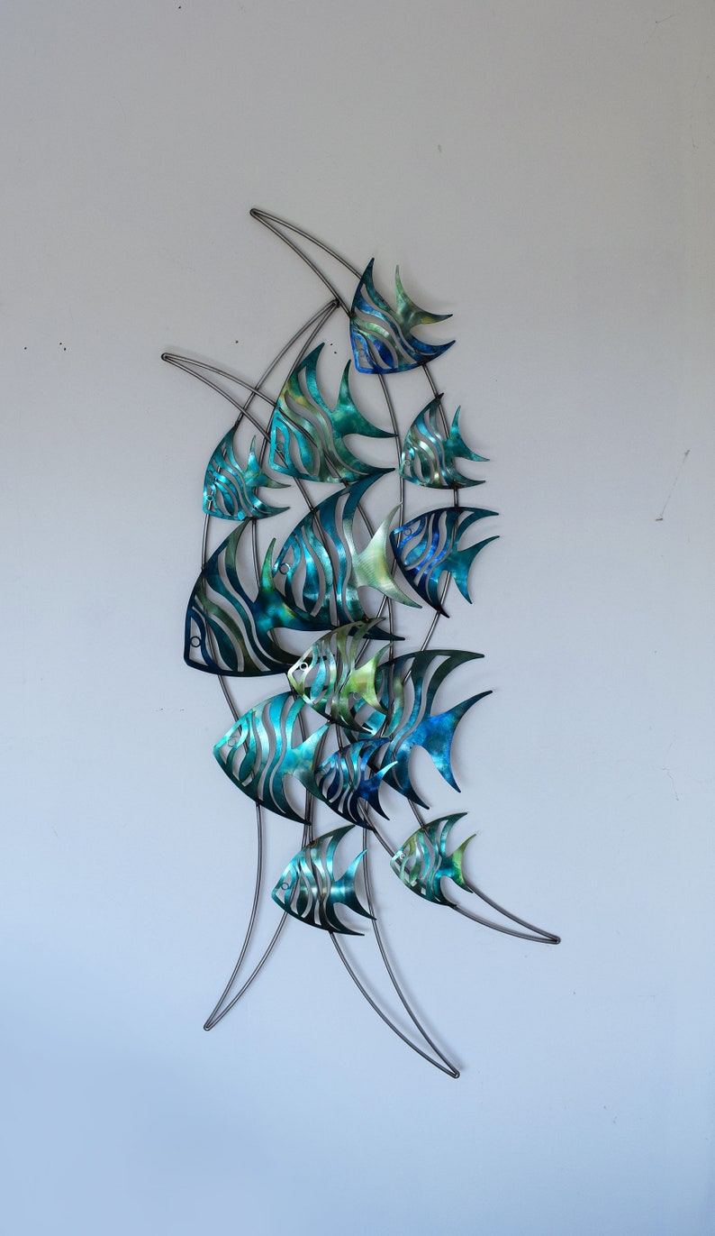 Metal Wall Art Angelfish Etsy UK