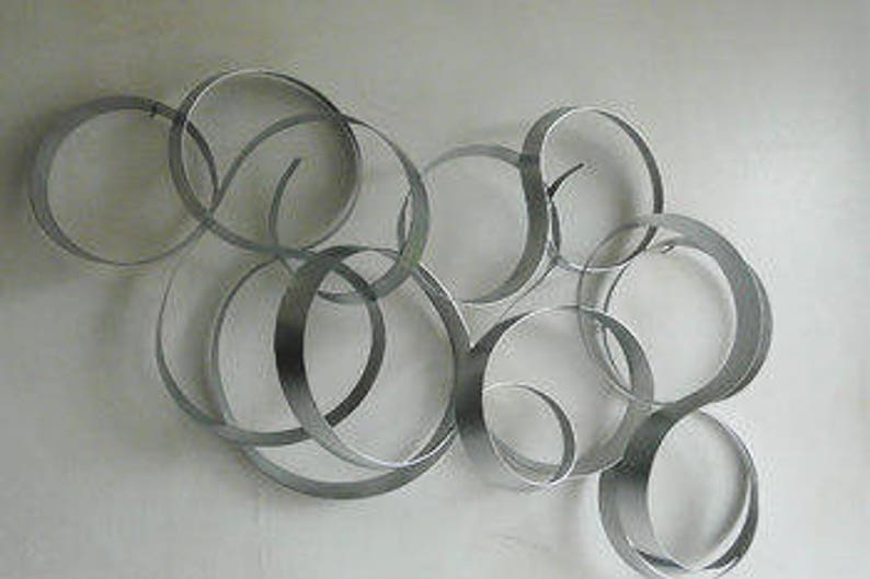 Metal Wall Art silver Abstract Etsy UK