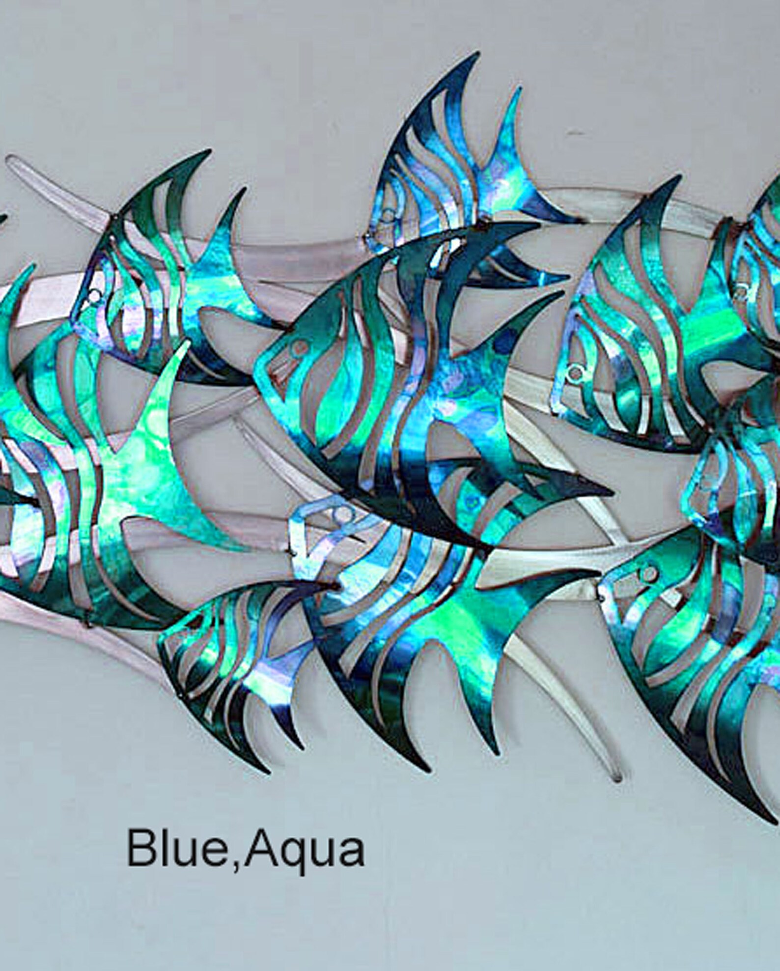 Metal Wall Art Fish Sculpture Etsy