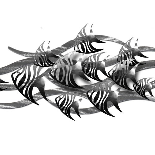 School of Lookdown Fish Metal Wall Art MM121 Etsy