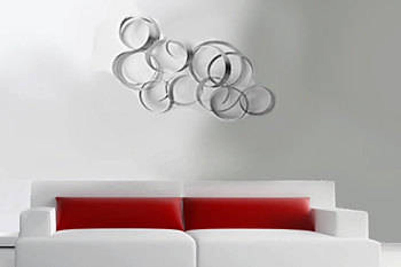 Metal wall art silver abstract Etsy