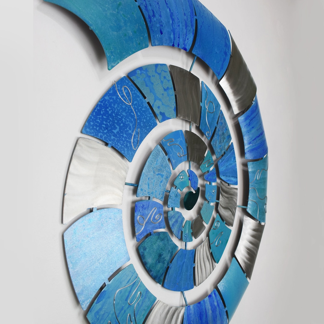Unique Coastal Wall Art for Indoor or Outdoor -painted Stainless Steel ...