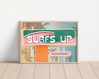 Coastal Cowgirl Wall Art, Surfs Up Cowgirl, Boho Prints, coastal cowgirl wall, Coastal Wall Decor, Living Room Art, Bar Art, Printable Art