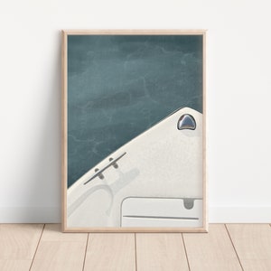 Arte de la pared del barco, impresiones de la playa, pared de la galería de la playa, costa moderna, decoración de la pared costera, arte de la sala de estar, arte del bar, arte imprimible