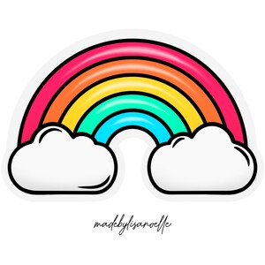 Rainbow sticker, aesthetic gifts for kids party, vinyl sticker for laptop, water bottle, reward, notebook sticker, pride, yeti sticker