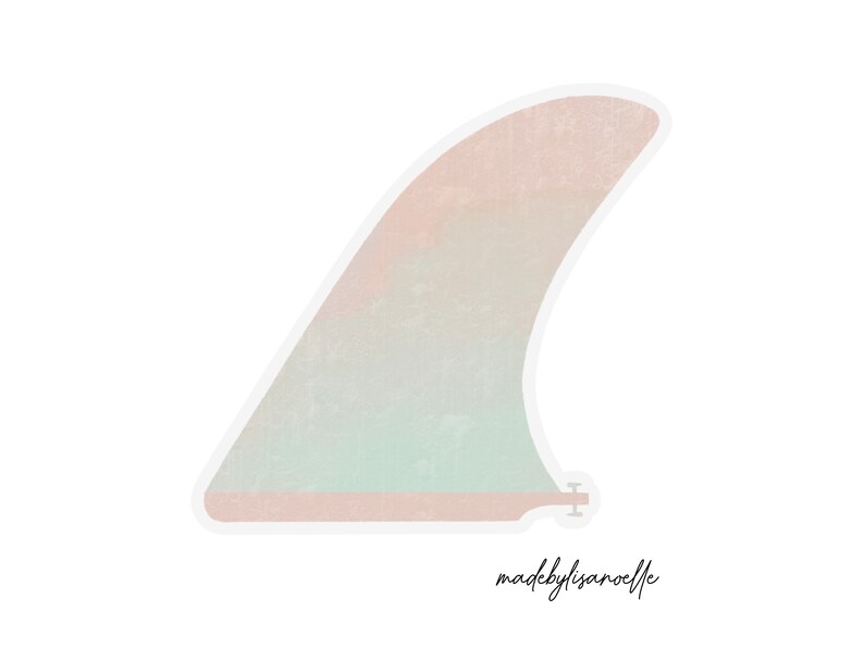 Surfboard Fin Sticker - Clear Edge - Yeti Sticker - Water Bottle ...