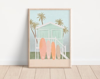 Beach House Wall Art, Beach Gallery Wall Set, Modern Coastal, Coastal Wall Decor, Beachy, Living Room Art, Bar Art, Printable Art
