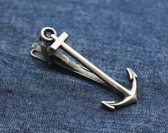 Ancient silver anchor band clip