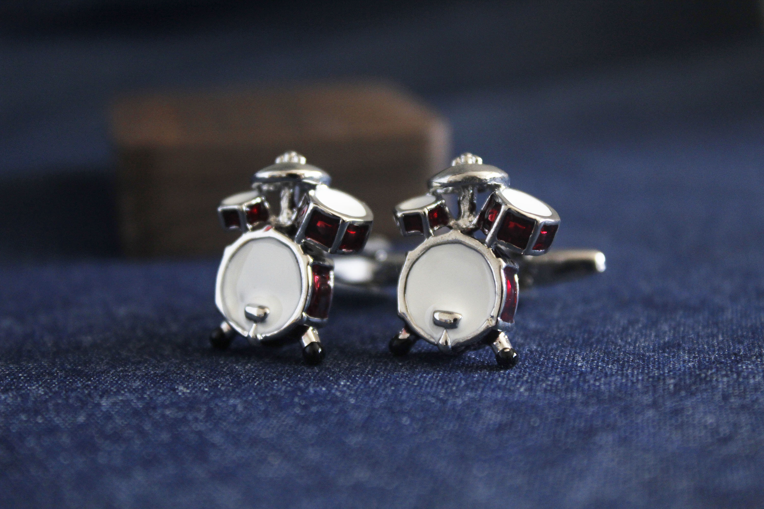 Drum cufflinks best sale silver