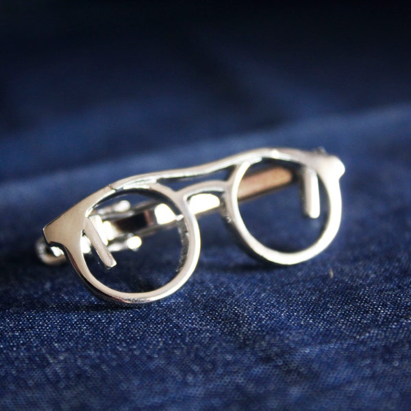 Clip d’attache de lunettes d’argent